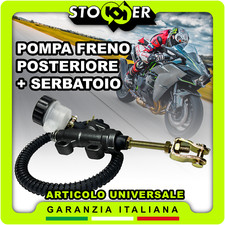 POMPA FRENO NERA UNIVERSALE con Serbatoio Posteriore MOTO CROSS ENDURO MOTARD