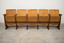 Fila da cinque Poltroncine Sedie da Cinema Teatro - anni 50 Vintage Modernariato