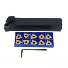 Set frese porta utensili tornio 10 pezzi WNMG080404 inserto in carburo MWLNR2525