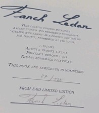 THE COLLECTED WORKS OF FANCH LEDAN: CATALOGUE RAISONNE By Peter Alson SIGNED