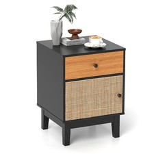 Comodino in rattan boho