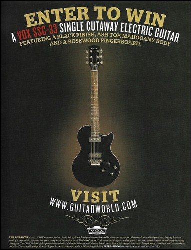 Pubblicità chitarra elettrica - pubblicità,
