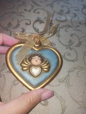 Thun addobbo da appendere Natale  piccolo Cuore  Angelo Angioletto Cuoricino Blu