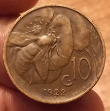 Moneta 10 Centesimi 1922 Ape