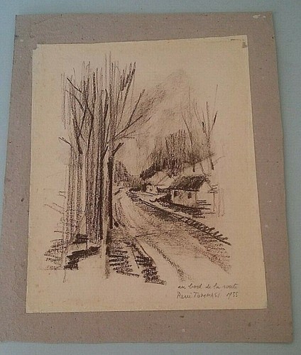 Disegno carboncino paesaggio - disegno,