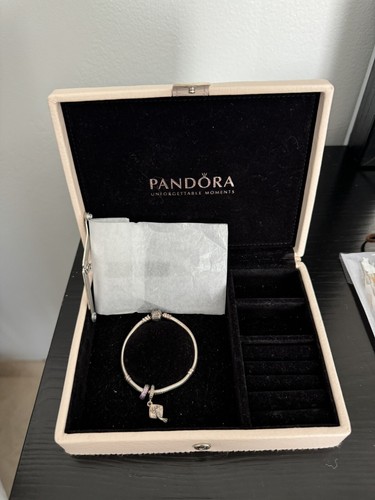Pandora bracelet with - pandora, leather