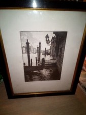 Incisione (Venezia laguna) Laurenzi Laurenzio Assisi 1878 / Roma 1946 Firmata