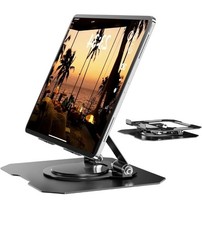 Supporto Tablet Con Base Girevole 360 Gradi Porta Tablet Regolabile Pieghevole