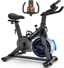 Cyclette Professionale con Display LCD, Sedile Ergonomico e Supporto Tablet, APP