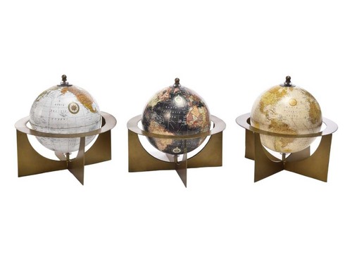 Mappamondo ottone legno - mappamondo, e