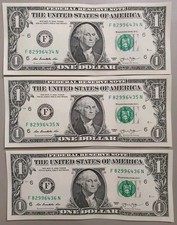 LOTTO DI 3 BANCONOTE DA 1