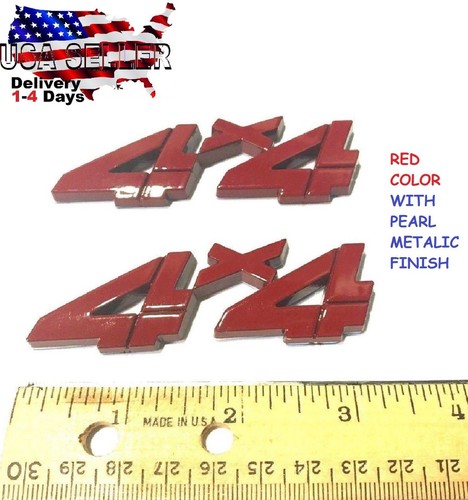 Pezzi rosso 4 emblema - x2,