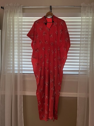 Maxi abito caftano - , rosso