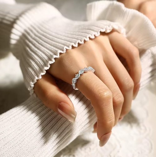 Anello mezza eternità oro - , 18