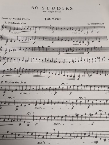 Kopprasch studi per - per, tromba