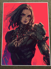 Dark Cybernetic Warrior Woman