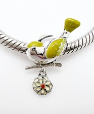 Ciondolo fiore e uccellino