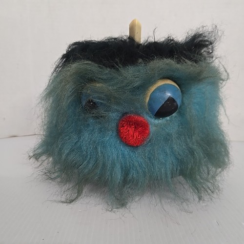 1960s disk case blue fuzzy - case,