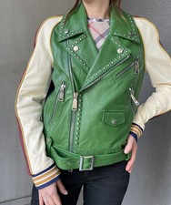 Giacca jeans pelle biker