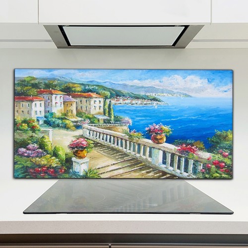 Kitchen splashback toughened - kitchen,