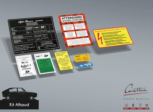 Kit adesivi per vano motore - adesivi,