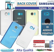 BACK COVER SCOCCA POSTERIORE VETRO+BIADESIVO SAMSUNG GALAXY S7 SM-G930F+FOTOCAME