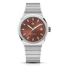 MANIME LA FIDÈLE COPPER Automatico Acciaio Rame Data Zaffiro Orologio Uomo