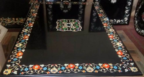 Tavolino in marmo nero - tavolino,