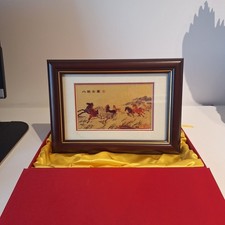 Quadro otto cavalli su lamina