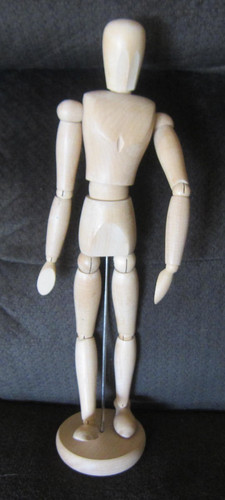 Artist wooden poseable - artist, 16"