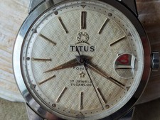 Titus Titomatic mod. vintage anni 50 Orologio 5400 All SS con corona firmata, ETA 1258 Mvmt
