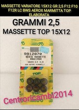 MASSETTE VARIATORE 15X12 GR 2.5 F12 R F10  BWS AEROX PER MARMITTA TOP ELABORATA 