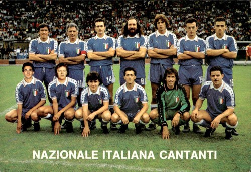 Cartolina squadra nazionale - cartolina,