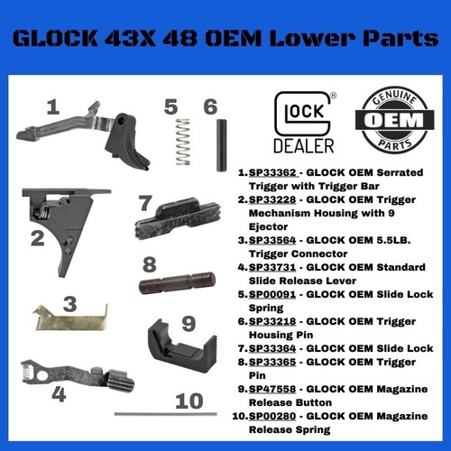 Glock 43x complete lower - glock,