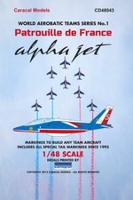 Caracal Models 1/48 48043 x Patrouille de France - Decalcomanie Alpha Jet