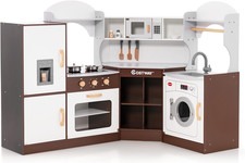 Cucina Giocattolo in Legno per Bambini, Set Cucina Giocattolo Con Macchina Di Gh