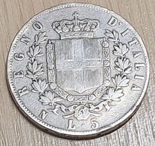 5 LIRE 1862 NAPLES RARE#SILVER