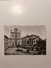 Cartolina di Varallo Sesia Fg 196? Piazzale e Facciata Basilica del Sacro Monte 