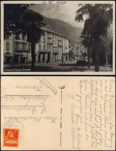 Cartolina locarno piazza - cartolina,