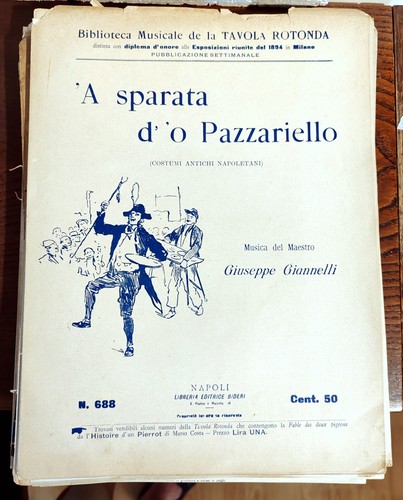 Spartito musicale antico - spartito, 'a