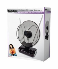 König ANT 100-KN FM/TV Universal indoor Antenna DVB-T Televisione interni Nera
