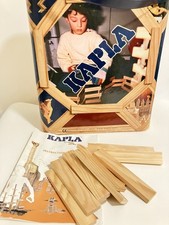 Set blocchi da costruzione vintage KAPLA 200 pezzi set blocchi di legno naturale Francia