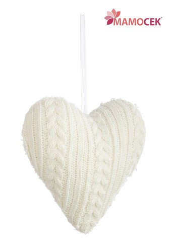 Cuore cuoricino lana - cuoricino, bianco