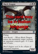 MTG 4x BLACK DRAGON EXC -