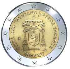 2 EURO VATICANO 2025 SEDE VACANTE IN FOLDER ORIGINALE  PREVENDITA !!!