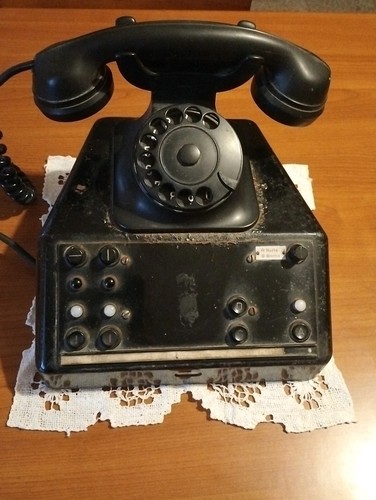 Telefono vintage nero - telefono,