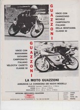 advertising Pubblicità-MOTO GUAZZONI 50. 1971 MOTOITALIANE MOTOGP  EPOCA