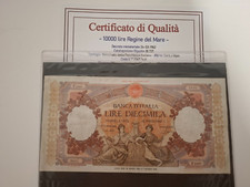 ??Banconota 10 mila L. REGINA del MARE 1959 PERIZIATA CERTIFICATA??