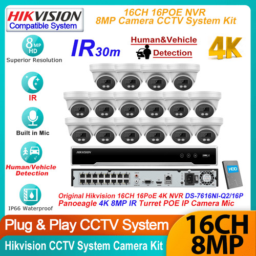Hikvision 16ch 16poe - hikvision,