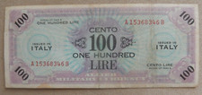 100 AM LIRE ALLIED MILITARY CURRENCY 1943 - ITALIA -